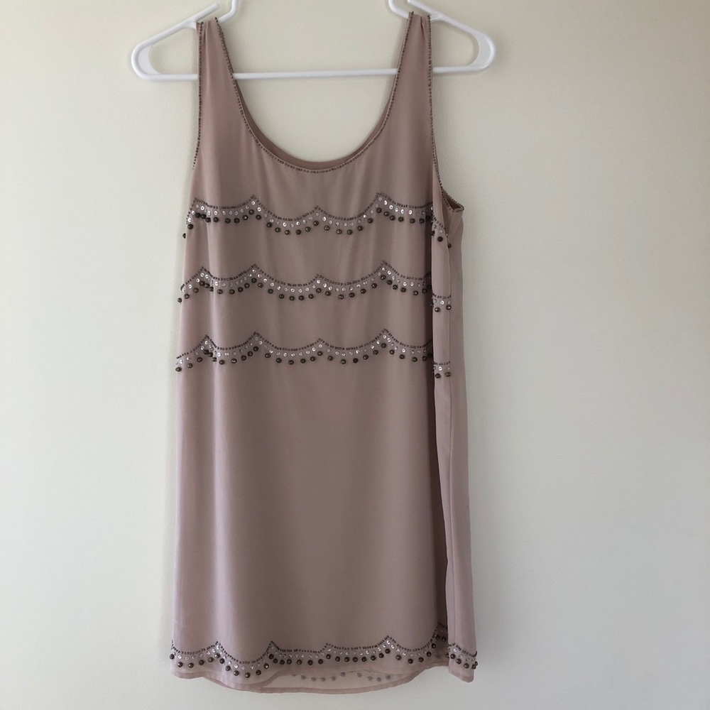 Shift dress with sequins